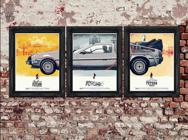 Back to the Future 3 Pieces Movie Poster Print