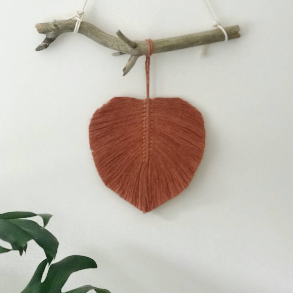 Macrame feather for wall
